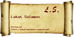 Lakat Salamon névjegykártya